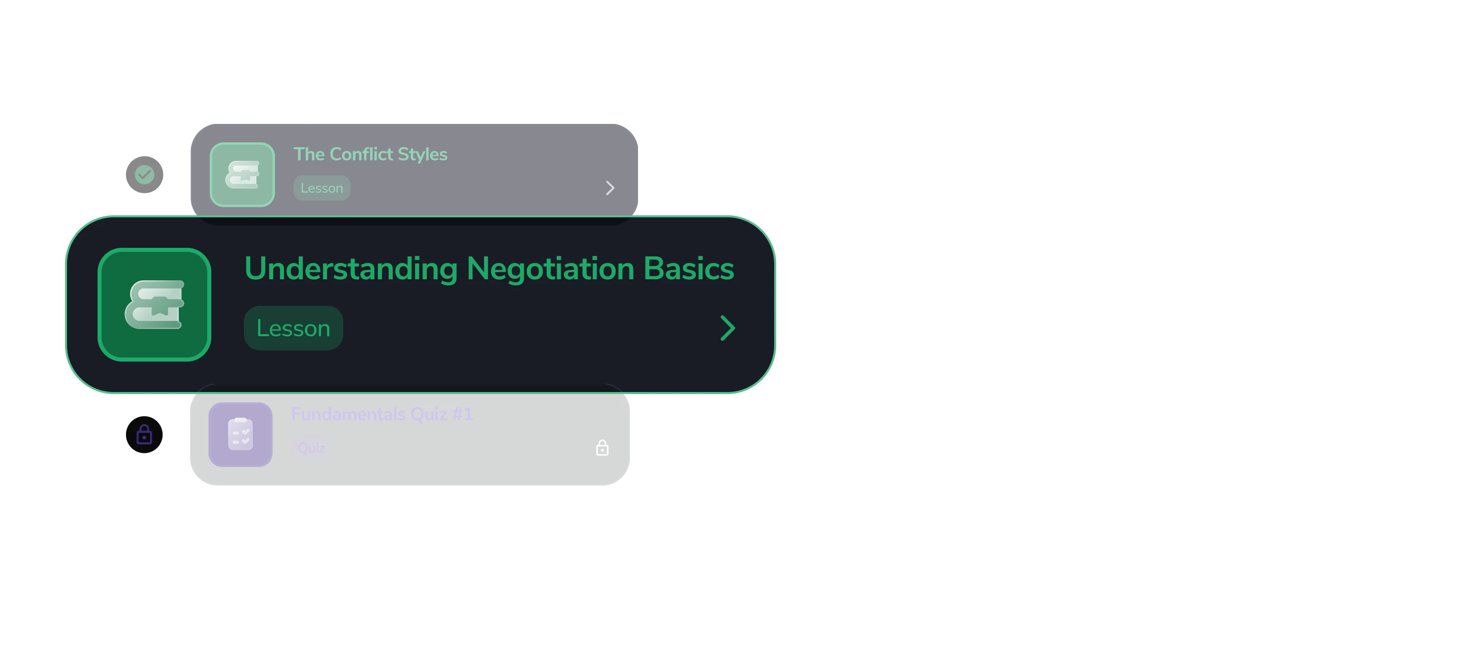 Learning courses and modules