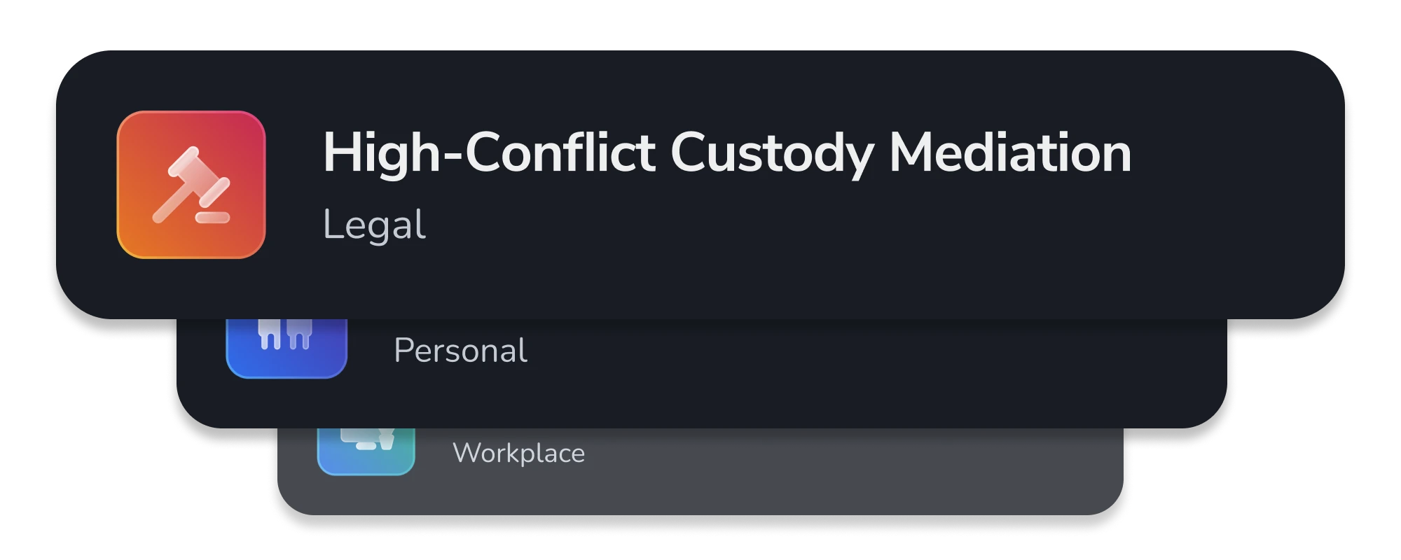 Scenario library with categories